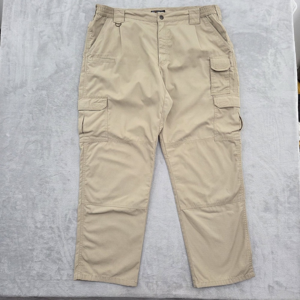 5.11 Tactical Taclite Pro Pants Mens 40x32 Beige Ripstop Cargo Outdoor 74273